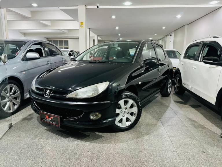 PEUGEOT - 206 - 2008/2008 - Preta - R$ 19.900,00
